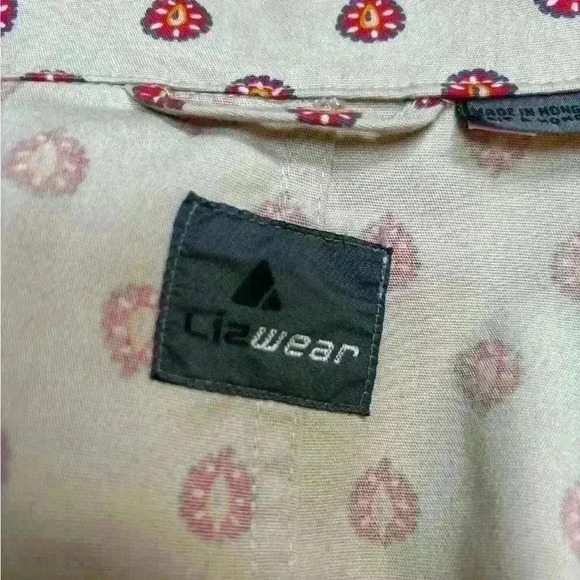 LIZWEAR LIGHTWEIGHT RED & BEIGE PRINT CASUAL BUSINESS BLAZER SIZE 14 ❣️⭐️ - Picture 6 of 12